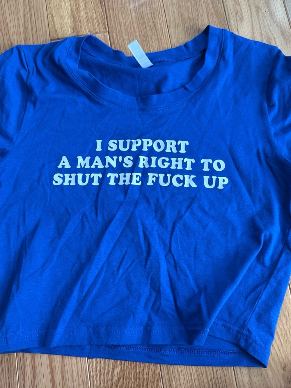 Rosio Royal Blue Graphic Tee with White Slogan